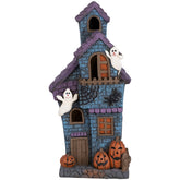 LED Lighted Haunted House With Ghosts Halloween Decoration - 22.75"